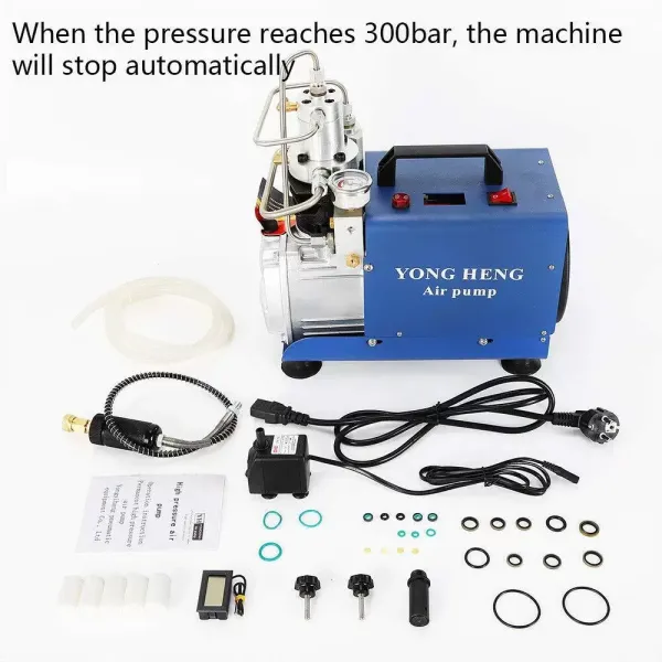 Compresor de aire de 4500 psi 1800 W, 3030 MPa, bomba de aire de alta presión, PCP, 2800 rpm, autoapagado