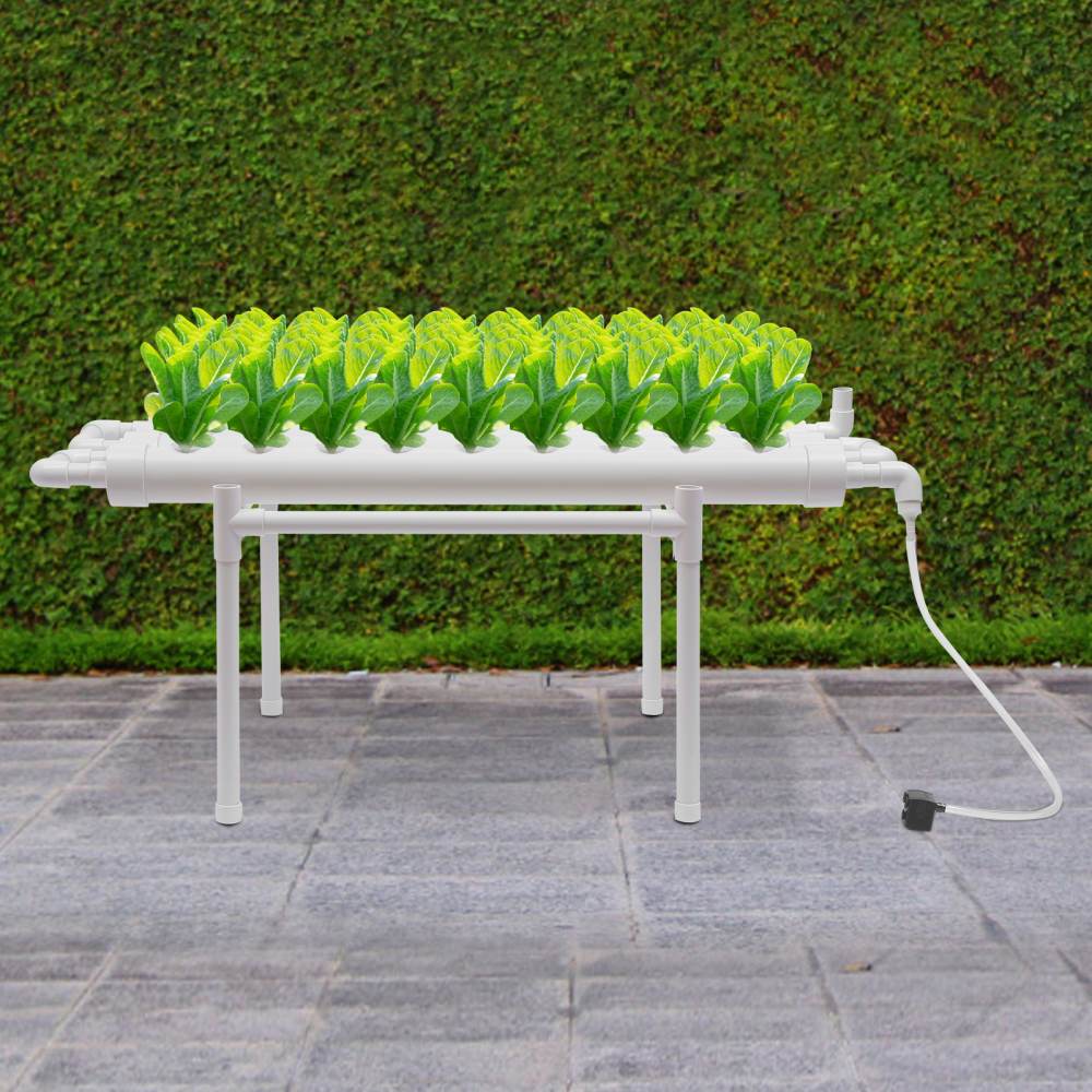 Kit de cultivo hidropónico, sistema hidropónico, fruta, PVC hidropónico, para verduras, ensaladas, flores (36 agujeros)