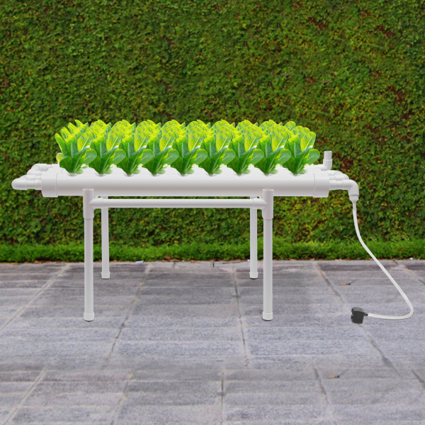 Kit de cultivo hidropónico, sistema hidropónico, fruta, PVC hidropónico, para verduras, ensaladas, flores (36 agujeros)
