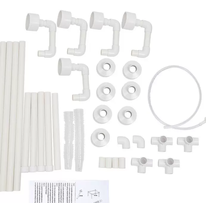 Kit de cultivo hidropónico, 54 agujeros, tubo de PVC hidropónico, sistema de plantas de jardín para verduras