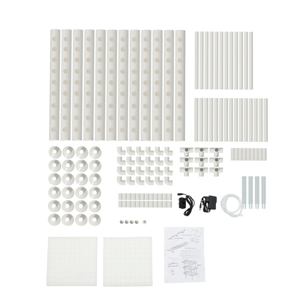 Kit de cultivo hidropónico de PVC sistemas de cultivo hidropónicos tubería de jardín, sin agua, para plantas