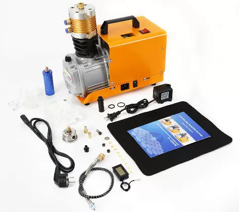 CNCEST Bomba de Aire de Alta Presión Compresor de Aire PCP Eléctrico, Refrigeración por Agua + Refrigeración por Aire