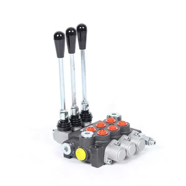 CNCEST 3 válvulas hidráulicas Spool de doble acción, cilindro de control manual, para cilindro de doble acción, 40 l/min