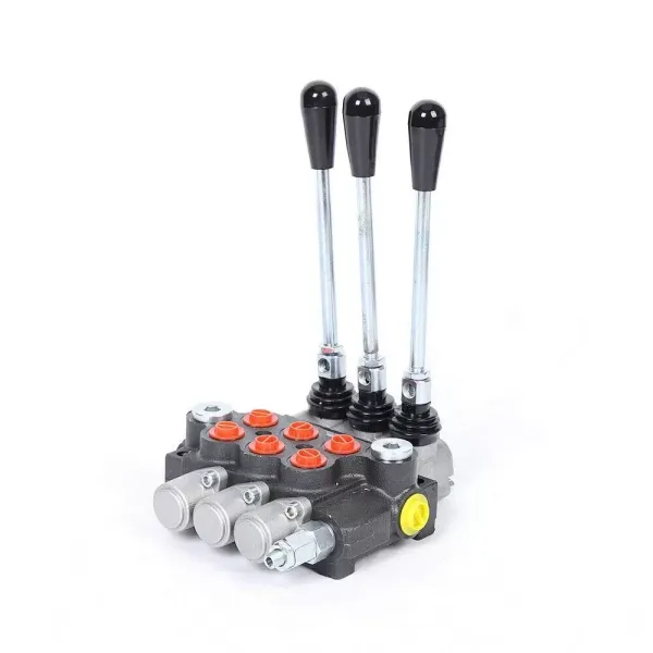CNCEST 3 válvulas hidráulicas Spool de doble acción, cilindro de control manual, para cilindro de doble acción, 40 l/min CNCEST 3 válvulas hidráulicas Spool de doble acción, cilindro de control manual, para cilindro de doble acción, 40 l/min