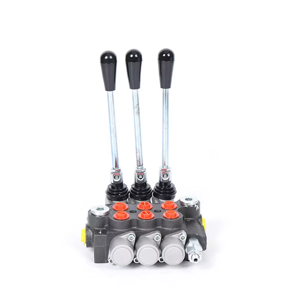 CNCEST 3 válvulas hidráulicas Spool de doble acción, cilindro de control manual, para cilindro de doble acción, 40 l/min