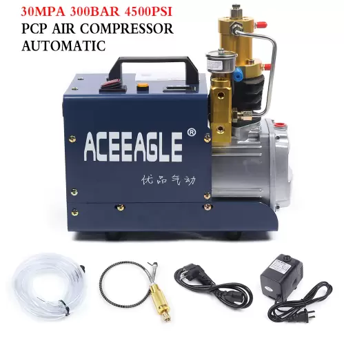 CNCEST Compresor de aire automático de alta presión (300 bar, PCP, 4500 PSI, 1800 W)