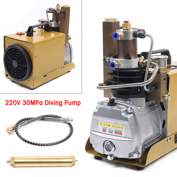 Bomba de aire a presión eléctrica de 300 bar, 30 MPA y 4500 psi, para bucear y enfriar el agua Bomba de aire a presión eléctrica de 300 bar, 30 MPA y 4500 psi, para bucear y enfriar el agua