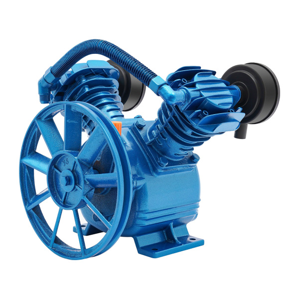 Cabezal de bomba de compresor de aire, 3HP 250L / min 115PSI V Tipo Cabezal de bomba de compresor de aire de doble cilindro