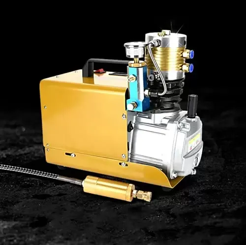 CNCEST Compresor de aire de alta presión de 30 Mpa de 1,8 kW para botella de inflado de 0 a 6,8L, + separador de agua y aceite CNCEST Compresor de aire de alta presión de 30 Mpa de 1,8 kW para botella de inflado de 0 a 6,8L, + separador de agua y aceite