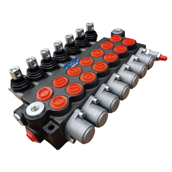 Válvulas multidireccional ajustable hidráulica de control manual 3600PSI, 7 compartimentos con palanca 60 L/min, 13GPM Válvulas multidireccional ajustable hidráulica de control manual 3600PSI, 7 compartimentos con palanca 60 L/min, 13GPM