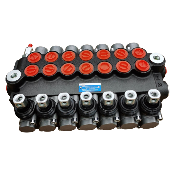 Válvulas multidireccional ajustable hidráulica de control manual 3600PSI, 7 compartimentos con palanca 60 L/min, 13GPM