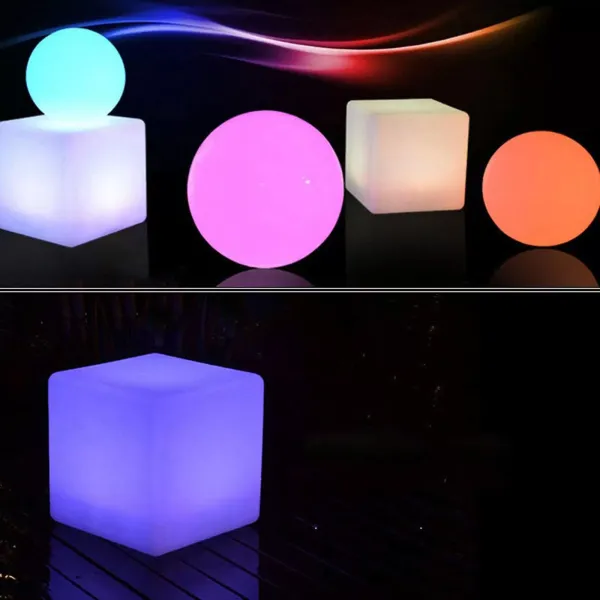 Luz nocturna LED con forma de cubo multicolor, taburete cuadrado, cambio de color, ahorro de energía, con mando a distancia Luz nocturna LED con forma de cubo multicolor, taburete cuadrado, cambio de color, ahorro de energía, con mando a distancia