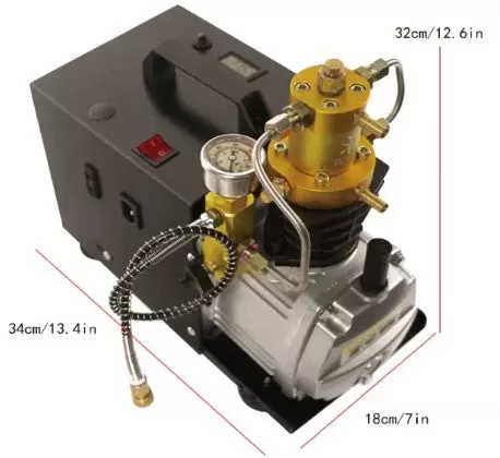 CNCEST Bomba de compresor de aire PCP, 2800 W, 30 MPA, 4500 PSI, bomba de inflado de 220 V (tipo 3)