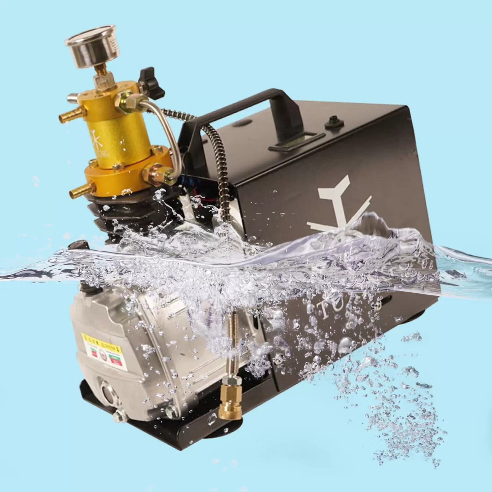 CNCEST Bomba compresora de aire PCP de alta presión 30MPA 4500PSI 2800W, bomba de inflado de 220 V (tipo 4)