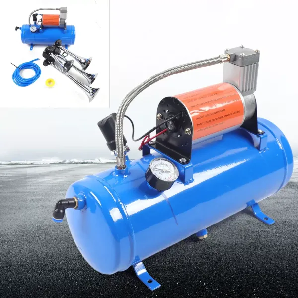 Compresores de aire, compresor de aire, cuerno de 6 L y 4 tubos, compresores, 150 psi.