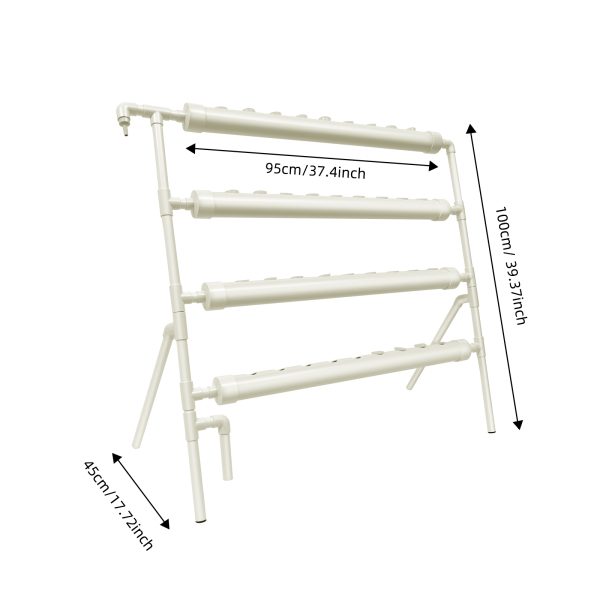 Kit de cultivo hidropónico, 36 agujeros, PVC, tubería hidropónica, tubo de 32 mm, sistema de riego con bloque de esponja Kit de cultivo hidropónico, 36 agujeros, PVC, tubería hidropónica, tubo de 32 mm, sistema de riego con bloque de esponja