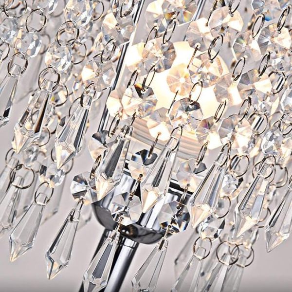 Lámpara de mesa de cristal modelo Modern Creative, blanca