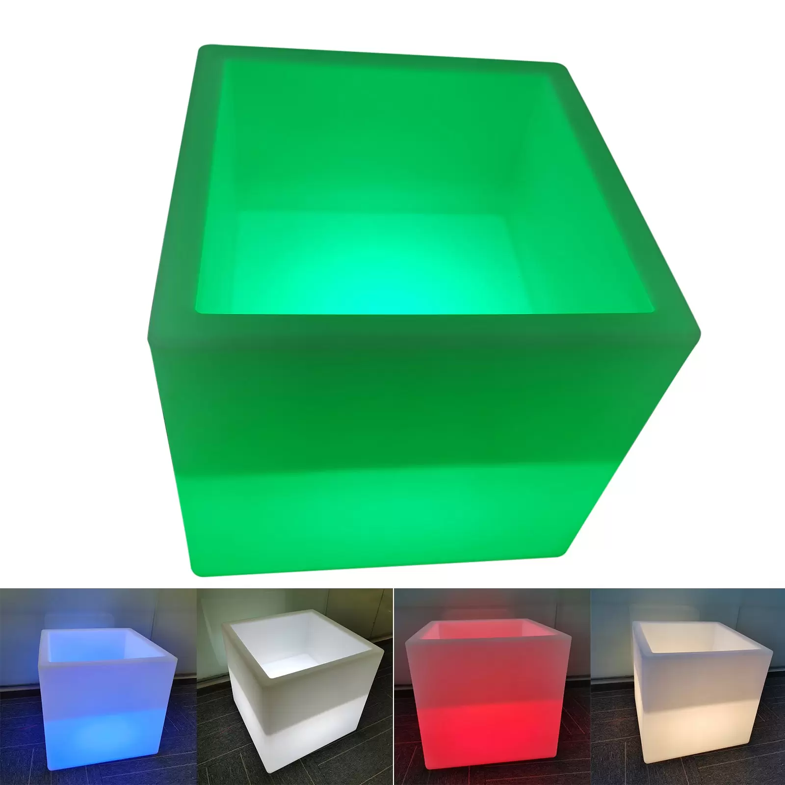 Cubeta de hielo con luces LED, 16 tipos de luces, champán, retro, bebidas