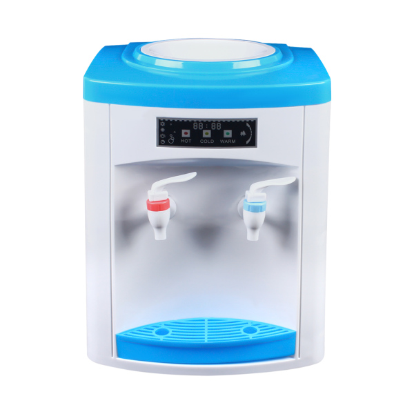 Dispensador de agua de 5 a 18 l, color blanco y azul, máquina eléctrica fría y caliente, agua hirviendo, temperatura normal, agua helada de 8 a 15 °C Dispensador de agua de 5 a 18 l, color blanco y azul, máquina eléctrica fría y caliente, agua hirviendo, temperatura normal, agua helada de 8 a 15 °C