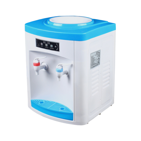 Dispensador de agua de 5 a 18 l, color blanco y azul, máquina eléctrica fría y caliente, agua hirviendo, temperatura normal, agua helada de 8 a 15 °C