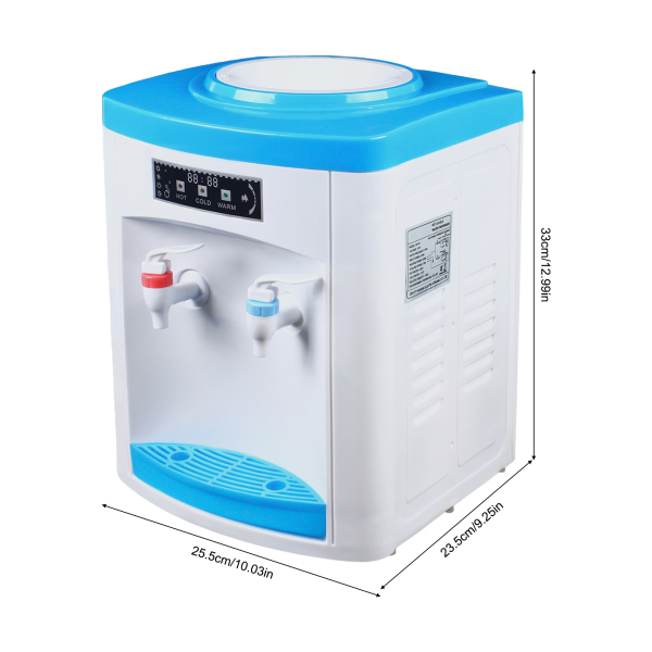 Dispensador de agua de 5 a 18 l, color blanco y azul, máquina eléctrica fría y caliente, agua hirviendo, temperatura normal, agua helada de 8 a 15 °C