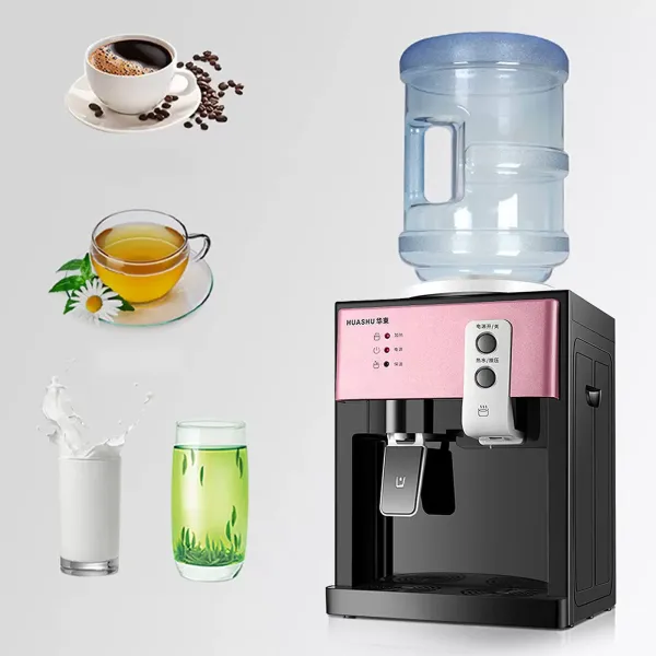 Dispensador eléctrico para 5 hasta 18 litros de bebidas calientes y frías, 550 W, con forro de acero inoxidable 304, (oro rosa)