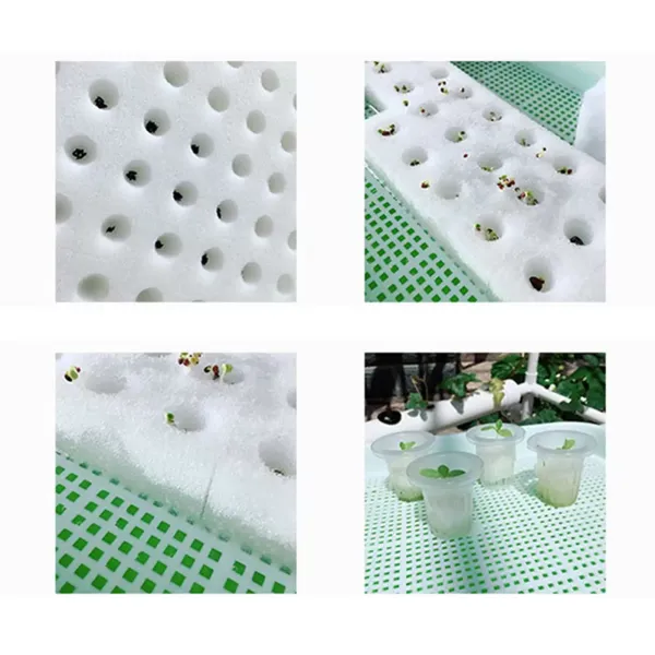 Sistema hidropónico de dos capas con 72 orificios para balcón, Kit de cultivo hidropónico para verduras, ensalada ,PVC para el hogar Sistema hidropónico de dos capas con 72 orificios para balcón, Kit de cultivo hidropónico para verduras, ensalada ,PVC para el hogar