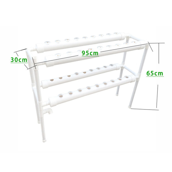 Kit de cultivo hidropónico con 36 agujeros, 4 tubos, 2 capas, Sistema de cultivo hidropónico para verduras, ensaladas, flores, frutas