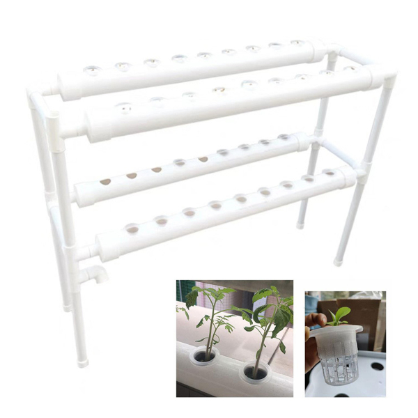 Kit de cultivo hidropónico con 36 agujeros, 4 tubos, 2 capas, Sistema de cultivo hidropónico para verduras, ensaladas, flores, frutas Kit de cultivo hidropónico con 36 agujeros, 4 tubos, 2 capas, Sistema de cultivo hidropónico para verduras, ensaladas, flores, frutas