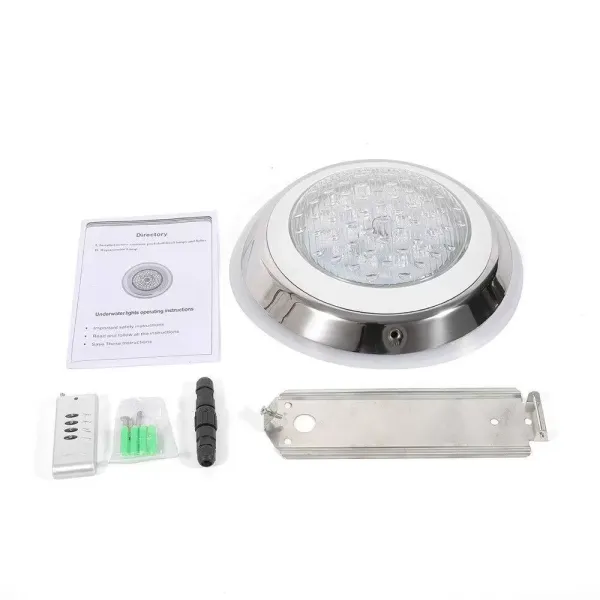 Lámpara de piscina de 54 W RGB LED luz resistente al agua IP68 iluminación subacuática acero inoxidable con mando a distancia