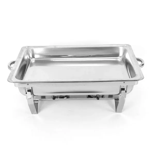9L Buffet Chafing Dish - Calentador de alimentos rectangular, diseño elegante y marco duradero (acero inoxidable pulido, con tapa, rejilla individual) 9L Buffet Chafing Dish - Calentador de alimentos rectangular, diseño elegante y marco duradero (acero inoxidable pulido, con tapa, rejilla individual)