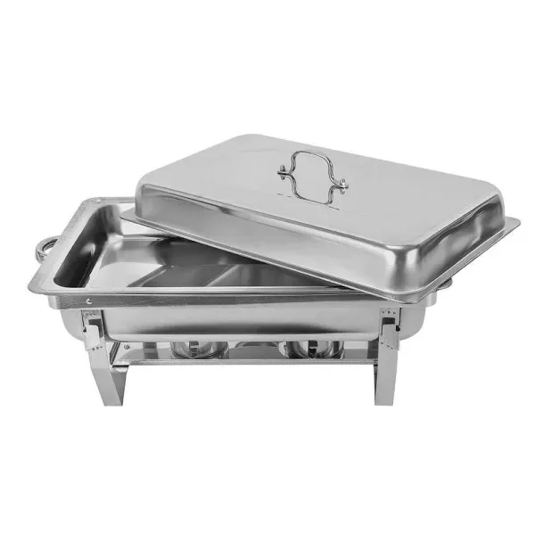 9L Buffet Chafing Dish - Calentador de alimentos rectangular, diseño elegante y marco duradero (acero inoxidable pulido, con tapa, rejilla individual) 9L Buffet Chafing Dish - Calentador de alimentos rectangular, diseño elegante y marco duradero (acero inoxidable pulido, con tapa, rejilla individual)