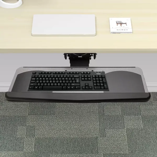 Bandeja para teclado de escritorio Soporte de montaje debajo del escritorio, soporte para computadora portátil Elevador ergonómico Bandeja para teclado de escritorio Soporte de montaje debajo del escritorio, soporte para computadora portátil Elevador ergonómico