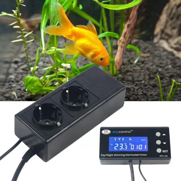 Regulador de temperatura, enchufe de 220 V con sensor, pantalla LCD, termostato digital de alta precisión