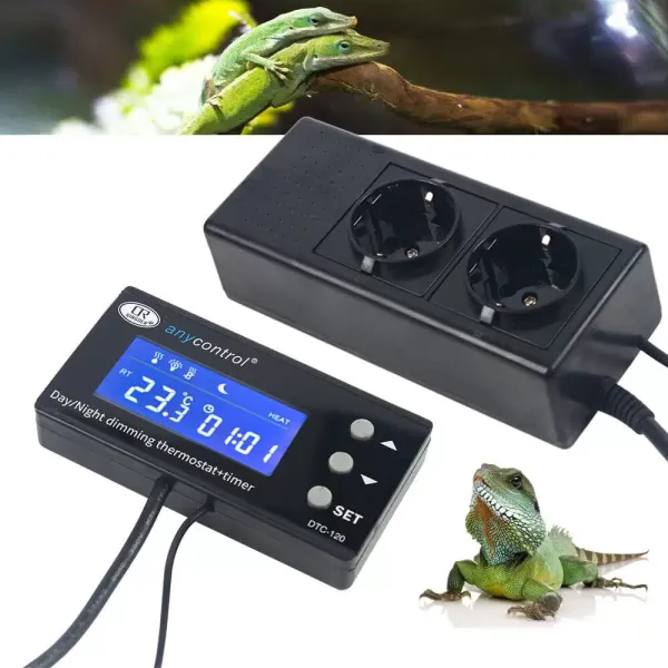 Regulador de temperatura, enchufe de 220 V con sensor, pantalla LCD, termostato digital de alta precisión Regulador de temperatura, enchufe de 220 V con sensor, pantalla LCD, termostato digital de alta precisión