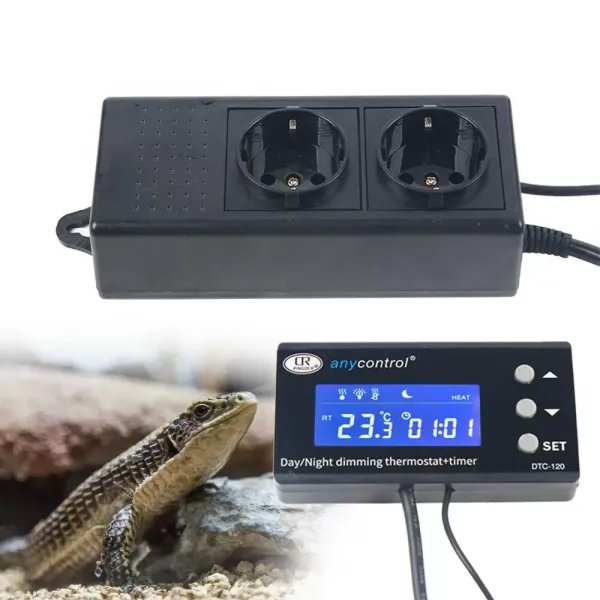 Regulador de temperatura, enchufe de 220 V con sensor, pantalla LCD, termostato digital de alta precisión Regulador de temperatura, enchufe de 220 V con sensor, pantalla LCD, termostato digital de alta precisión