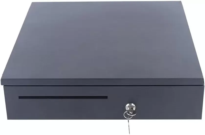 Cajón de efectivo con apertura manual, 5 compartimentos para billetes y 8 compartimentos para monedas, con 2 llaves, interfaz Rj11 en ambos extremos
