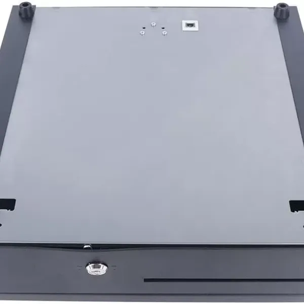 Cajón de efectivo con apertura manual, 5 compartimentos para billetes y 8 compartimentos para monedas, con 2 llaves, interfaz Rj11 en ambos extremos Cajón de efectivo con apertura manual, 5 compartimentos para billetes y 8 compartimentos para monedas, con 2 llaves, interfaz Rj11 en ambos extremos
