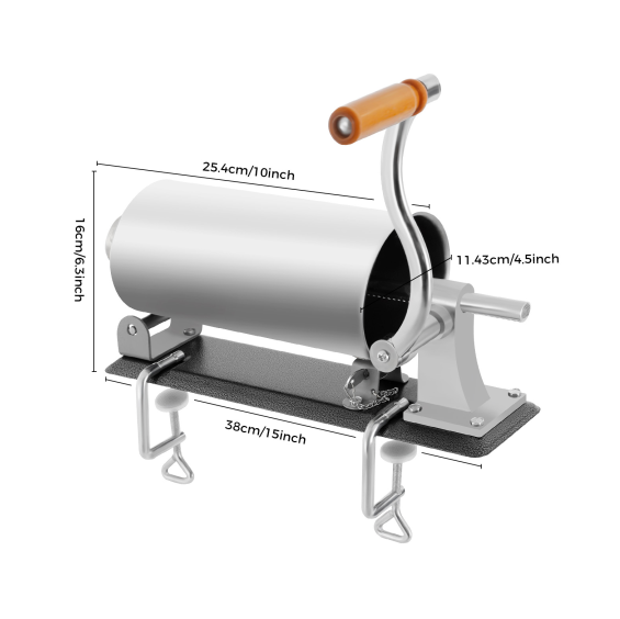 3L manual de acero inoxidable para embutir salchichas, resistente, fácil de limpiar