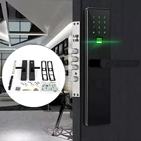 Kit de Cerradura de Puerta con Huella Dactilar 4 en 1 Cerradura de Puerta Inteligente electrónica con Huella