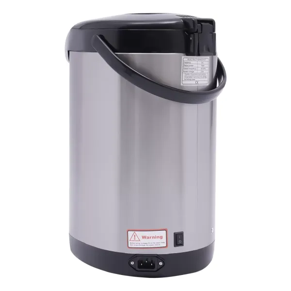 Dispensador de agua caliente, 5,8 L, 750 W, acero inoxidable, térmico, tiempo de calentamiento ≥ 10 min (negro)