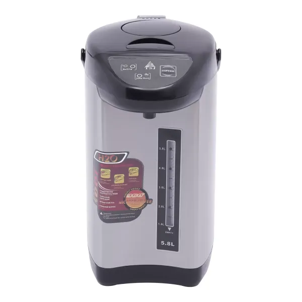 Dispensador de agua caliente, 5,8 L, 750 W, acero inoxidable, térmico, tiempo de calentamiento ≥ 10 min (negro) Dispensador de agua caliente, 5,8 L, 750 W, acero inoxidable, térmico, tiempo de calentamiento ≥ 10 min (negro)