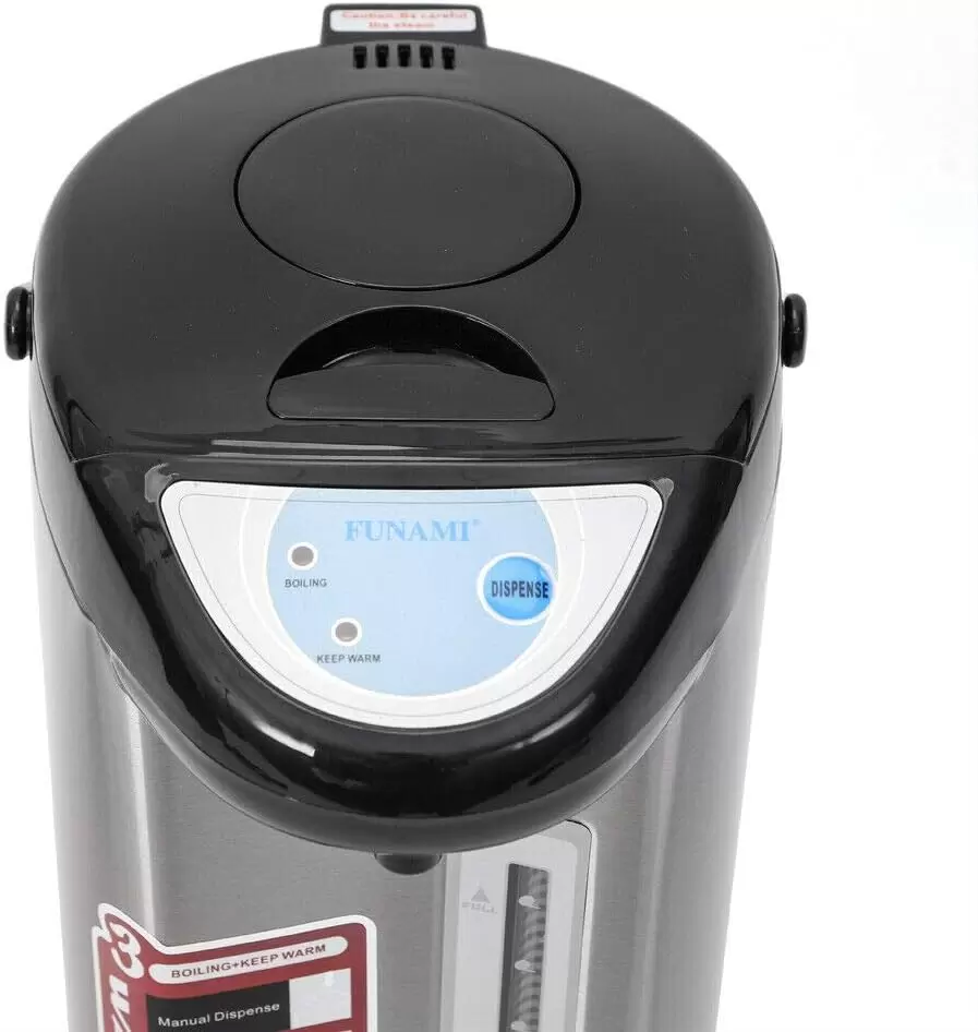 Dispensador de agua caliente, 5,8 L, 750 W, acero inoxidable, térmico, tiempo de calentamiento ≥ 10 min (negro)