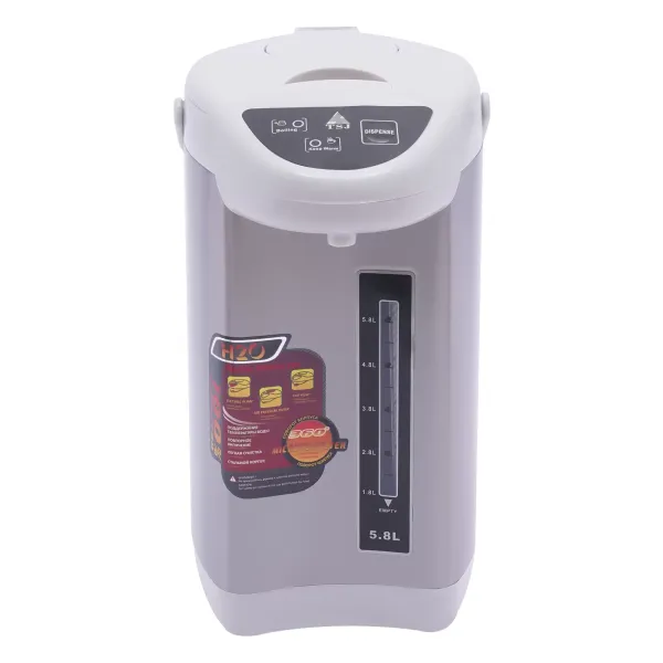 Dispensador de agua caliente de 5,8 L, de acero inoxidable, con cable, para la escuela, el hogar, la oficina, el hotel (gris)
