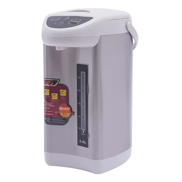 Dispensador de agua caliente de 5,8 L, de acero inoxidable, con cable, para la escuela, el hogar, la oficina, el hotel (gris) Dispensador de agua caliente de 5,8 L, de acero inoxidable, con cable, para la escuela, el hogar, la oficina, el hotel (gris)