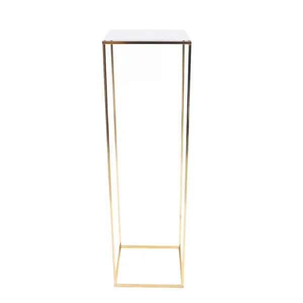 Soporte de metal para flores, decoración moderna de metal, 29 x 29 x 100 cm