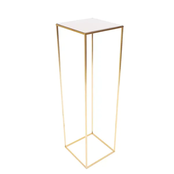 Soporte de metal para flores, decoración moderna de metal, 29 x 29 x 100 cm
