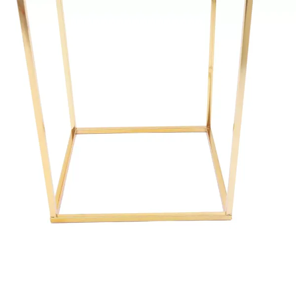 Soporte de metal para flores, decoración moderna de metal, 29 x 29 x 100 cm