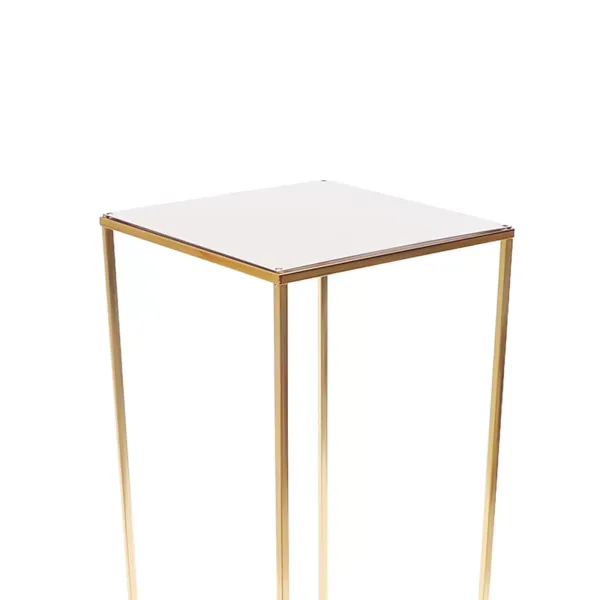 Soporte de metal para flores, decoración moderna de metal, 29 x 29 x 100 cm