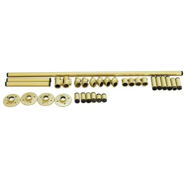 CNCEST Barra para colgar ropa de carga pesada para colgar en la pared, estilo vintage, toallero con madera maciza, dorado CNCEST Barra para colgar ropa de carga pesada para colgar en la pared, estilo vintage, toallero con madera maciza, dorado